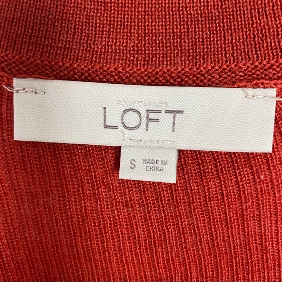 LOFT Cardigan Buttons Orange Size M - Picture 7 of 8